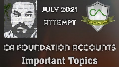CA Foundation July 2021 Accounts Paper Important Topics