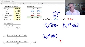 How to interpret N(d1) and N(d2) in Black Scholes Merton (FRM T4-12)