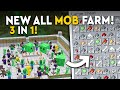 Minecraft NEW All Mob Farm Tutorial - 3 IN 1 - 15000 PER/HR!