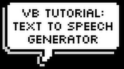 Visual Basic 2010 Tutorial | Text To Speech Generator