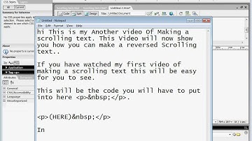 Marcomediam dreamweaver right scrolling text