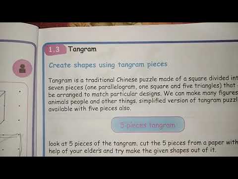 3rd STD 1 term maths Tangram page no 13 - YouTube