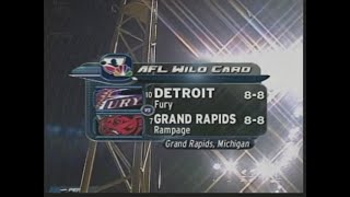 2003 Arena Football Playoffs Detroit Fury @ Grand Rapids Rampage; NBC; AFL