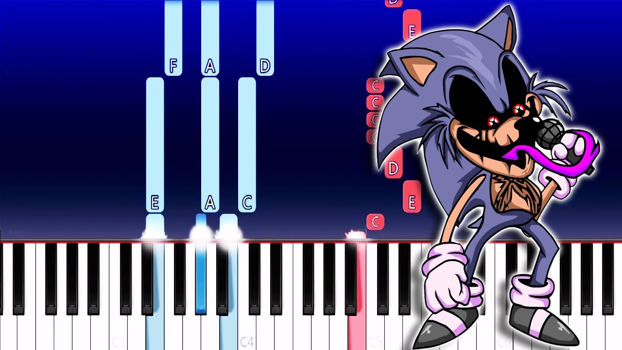 Friday Night Funkin' VS SONIC.EXE ZERO VERSION - EASY Piano Tutorial 