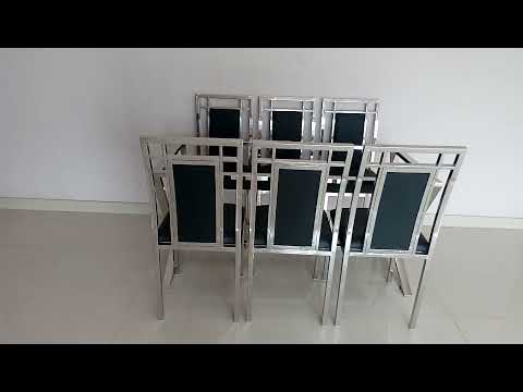 Stainless Steel Dining Table set with Six