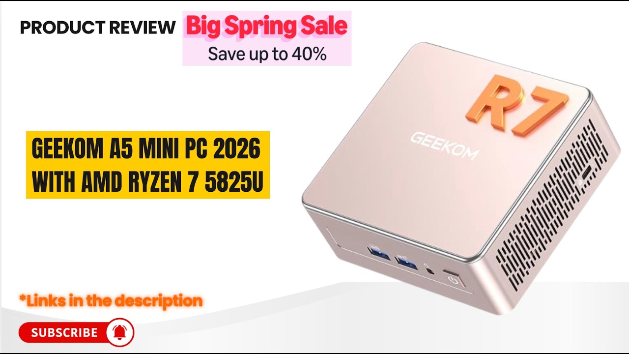 GEEKOM A5 Mini PC Review 🔥 Ryzen 7 5825U Mini PC Beast? 16GB RAM