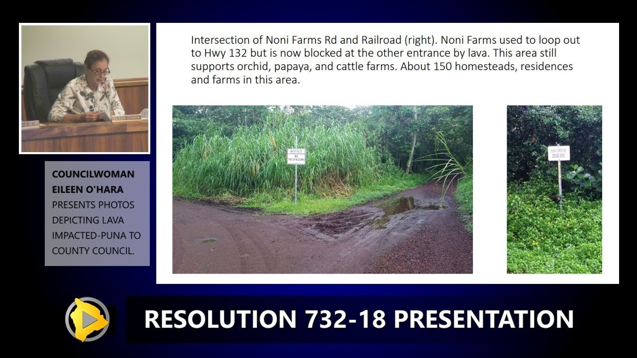 O'Hara Volcanic Eruption Road Recovery Presentation (Nov. 1, 2018)