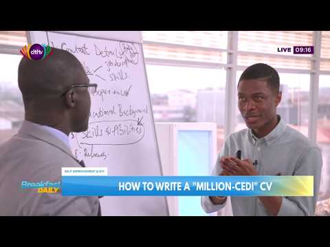 How to write a winning CV/resumé with Derrick Vormawor | Breakfast Daily