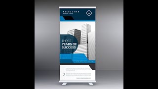 Roll Up Banner Design I Adobe Illustrator Tutorial I Business Banner Design