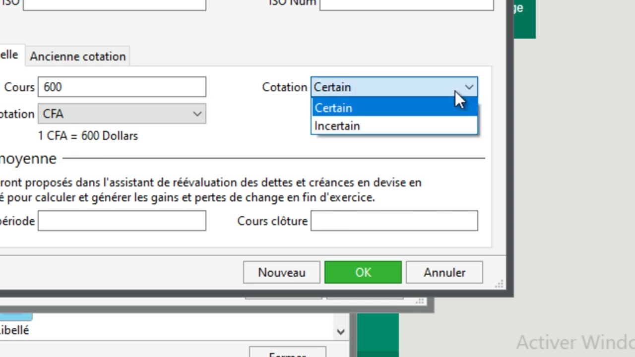 TENIR SA COMPTABILITE OU FACTURATION EN MONAIE LOCALE ET EN DEVISE ETRANGERES 02 MONAIES DISTINCTES