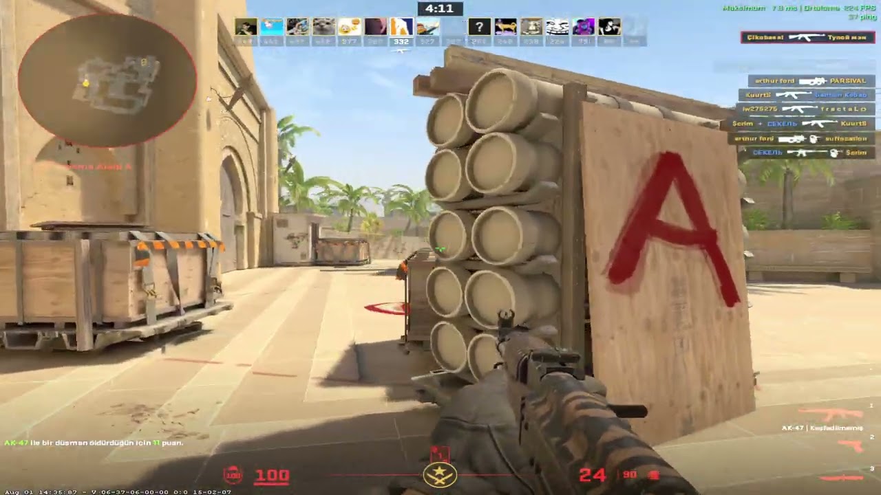 R5 7600 + RTX 4060 CS2 DM (DeathMatch) FPS TEST