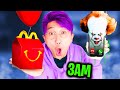 DO NOT ORDER PENNYWISE HAPPY MEAL FROM MCDONALDS AT 3AM!? (PENNYWISE ATTACKED US)
