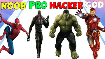 NOOB vs PRO vs HACKER vs GOD in Heroes Assemble