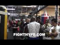 FLOYD MAYWEATHER EXCLUSIVE TRAINING FOOTAGE JUST DAYS INTO CAMP FOR MARCOS MAIDANA CLASH