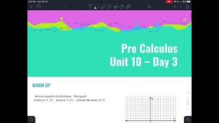 PreCalculus: Unit 10 - Day 3 (Conic Sections, Hyperbolas, Identifying Conics, Angles of Rotation)