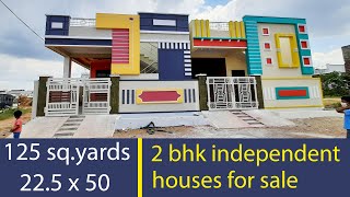 125 Sq.yards 2Bhk Independent Houses For Sale In Hyderabad Loan Available North Facing House