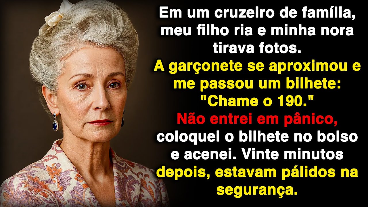 Em um cruzeiro de família, a garçonete discretamente me passou um bilhete – 