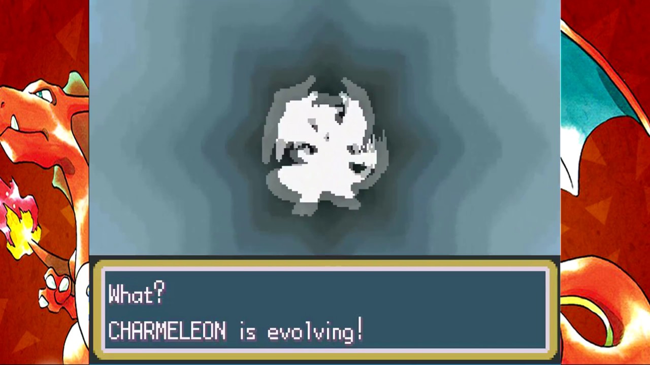 Pokemon FireRed Charmeleon evolving to Charizard YouTube