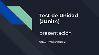 Test unitarios - Instalación y uso de JUnit 4
