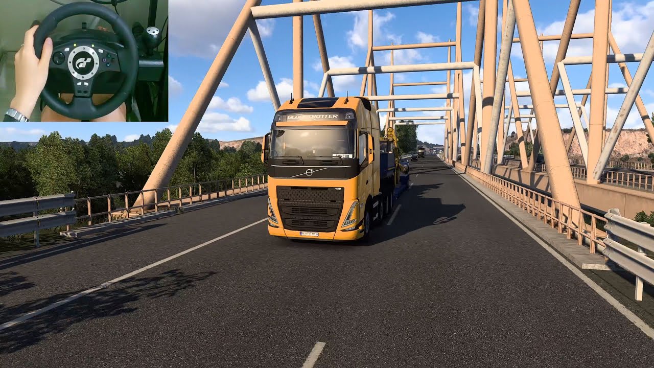 Realistic Engine Sound Mod - Volvo FH5 / Euro Truck Simulator 2 / Steering Wheel Gameplay