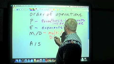 Algebra 2 Chapter 1.1 - Order of operations