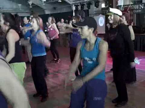 Zumba demo at Midtown Gala, Kathy Graham