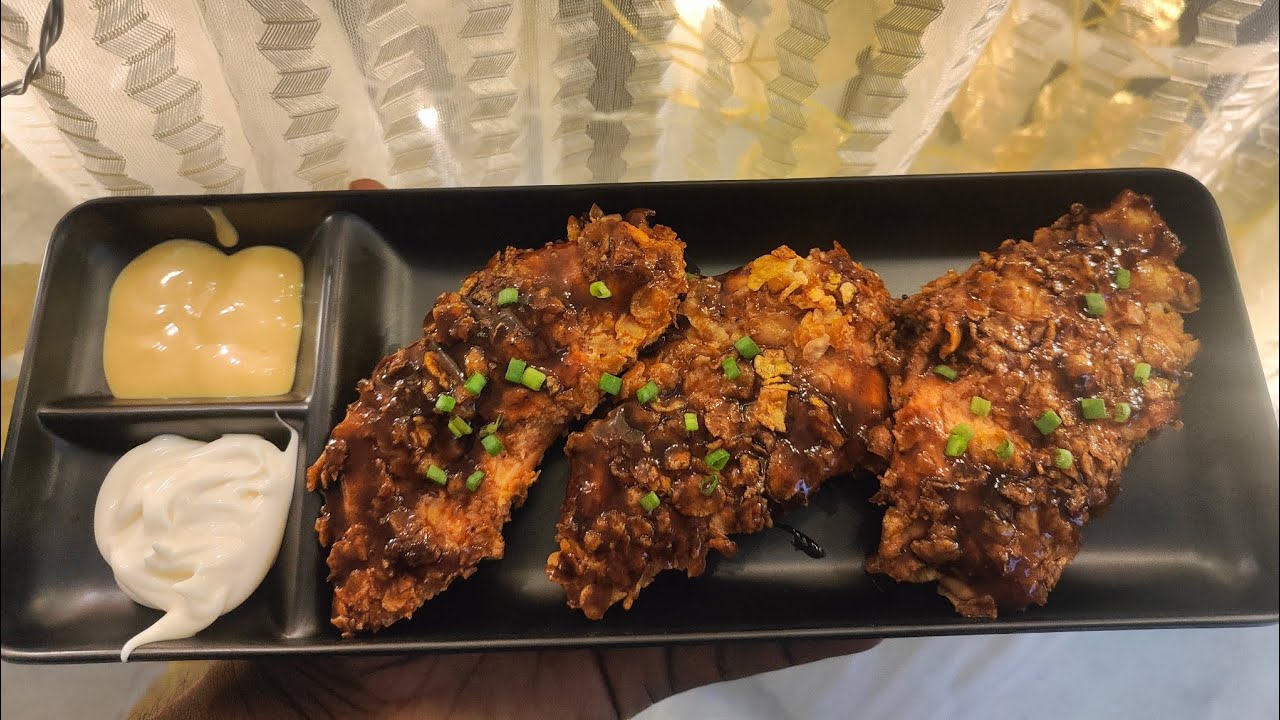 Honey barbeque crispy chicken chicken recipe crispy chicken crispy