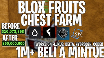 BLOX FRUITS Script I 1M+ IN 1 MINTUE BELI FARM AUTOFARM CHEST FARM Hydrogen Fluxus I Pastebin 2023