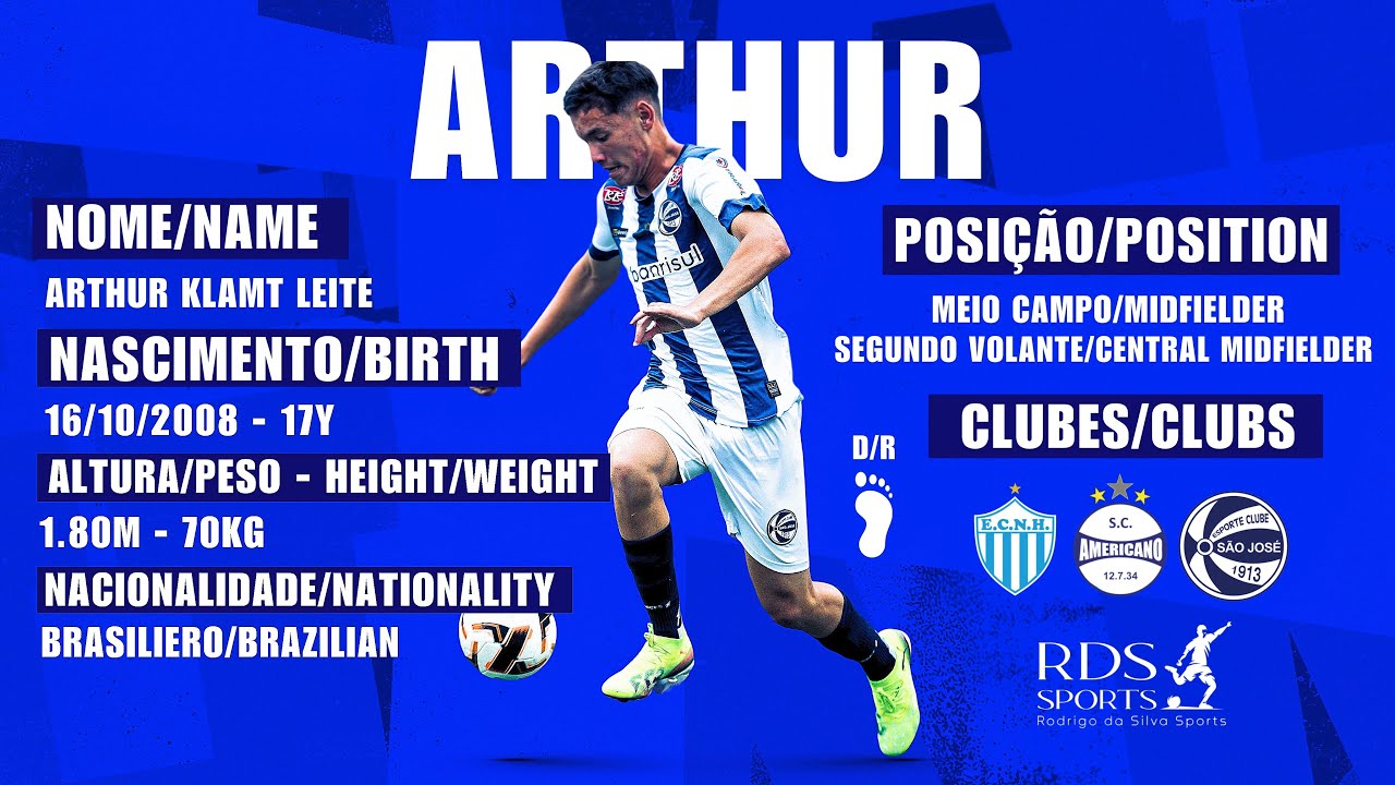 ARTHUR - Meio Campo/Midfielder • Segundo Volante/Central Midfielder - Highlights 
