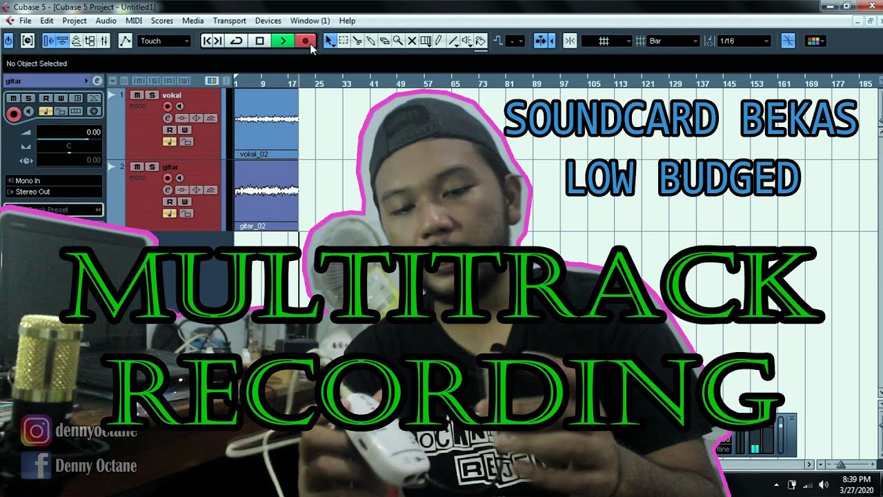 Multitrack Recording Menggunakan 2 Soundcard l Cubase 5 - YouTube