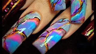 DIY Granite Nails | Diva Stone Effects Nail Art Design Tutorial