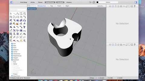 [Mac] Beginning Rhino | Creating Ring Band Part 5 | Revolve, ExtrudeCrv, BooleanDifference