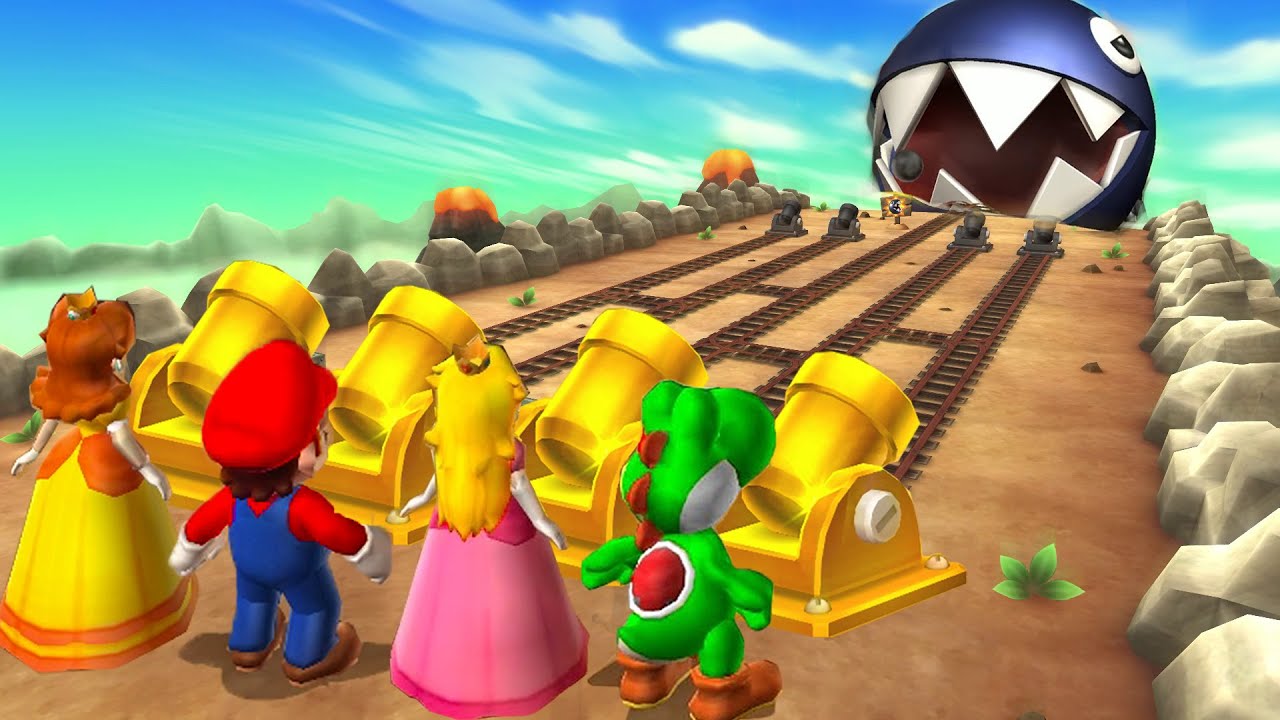 Mario Party 9 MiniGames Peach Vs Mario Vs Daisy Vs Yoshi (Master Difficulty)