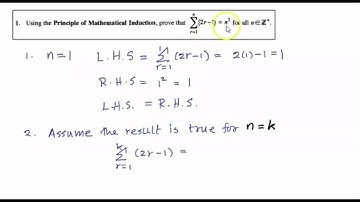A/L Combined Maths - Mathematical Induction - Problem 1 - English - 2019 past paper