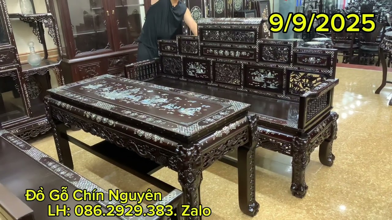 Ngày 9/9/2025, Trường kỷ ngũ Sơn ,  Bàn ăn louis, tủ bày đồ.