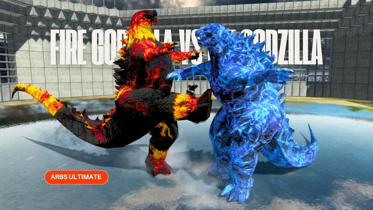 INCREDIBLE Godzilla ARBS Battle! Ice vs Fire!