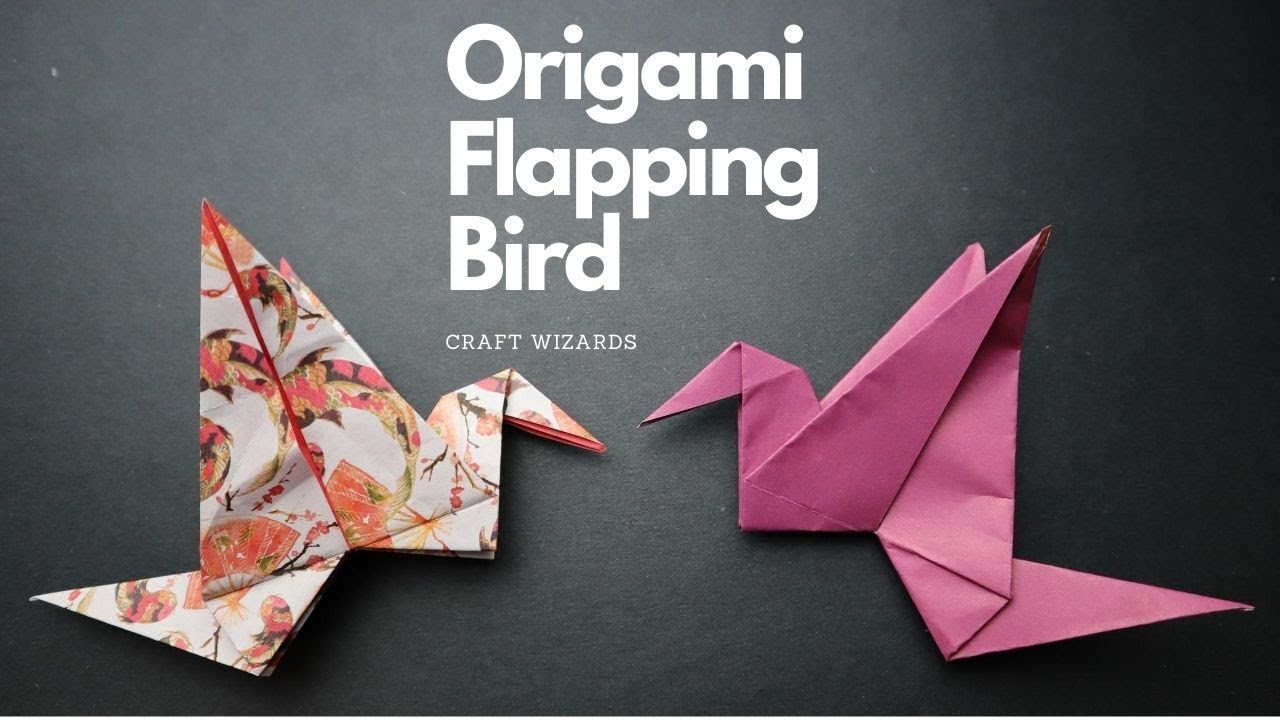 Origami Flapping Bird Step by step tutorial with light music YouTube
