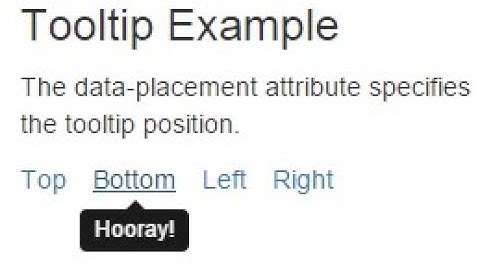 How To Create  Tooltips Using Bootstrap