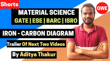 Iron Carbon Phase Diagram (Trailer) | Material Science | Aditya Thakur | GATE | ESE | BARC | SSCJE