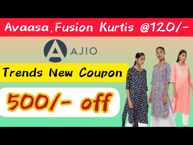 Buy White Kurtas for Women by FUSION Online | Ajio.com