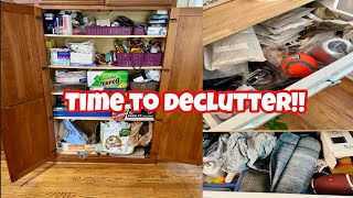 QUICK DECLUTTERING /making drawers, a cabinet and a room better 