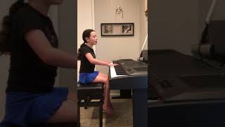 Playing and singing Brave, June 2018