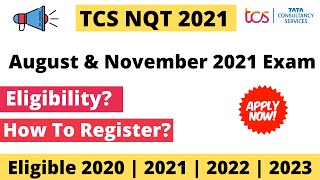 TCS NQT 2021 August | November Edition | Registration Started  | TCS NQT 2021 Registration Apply Now