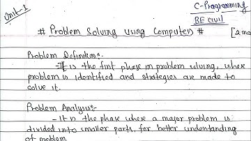 Problem Solving using Computers|C Programming Purbanchal University TU KU PoU BE Civil & Computer