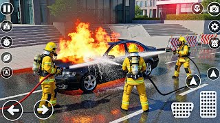 Fire Truck Simulator Rescue Games 3D | Firefighter Car Accident Mission | Real Fire Brigade Gameplay screenshot 3