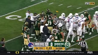 Boise State vs Colorado State heated moment after late hit