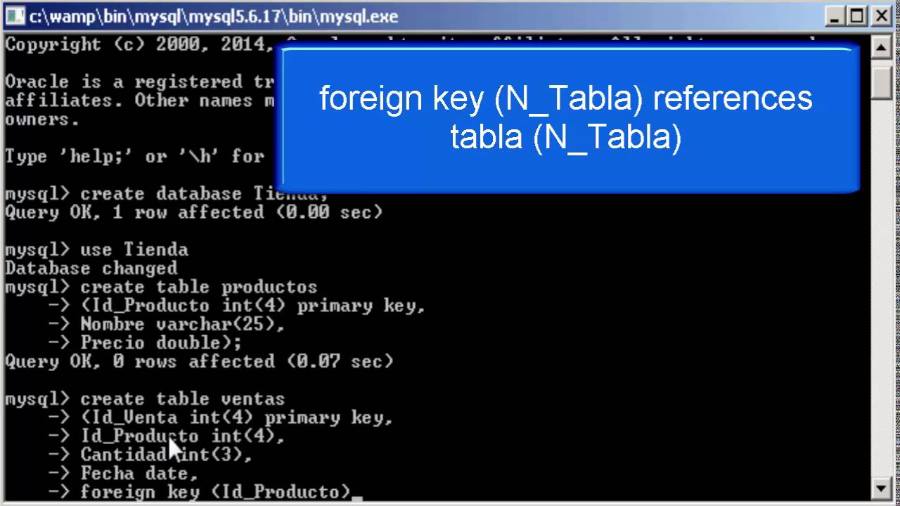 assigning foreign key in mysql