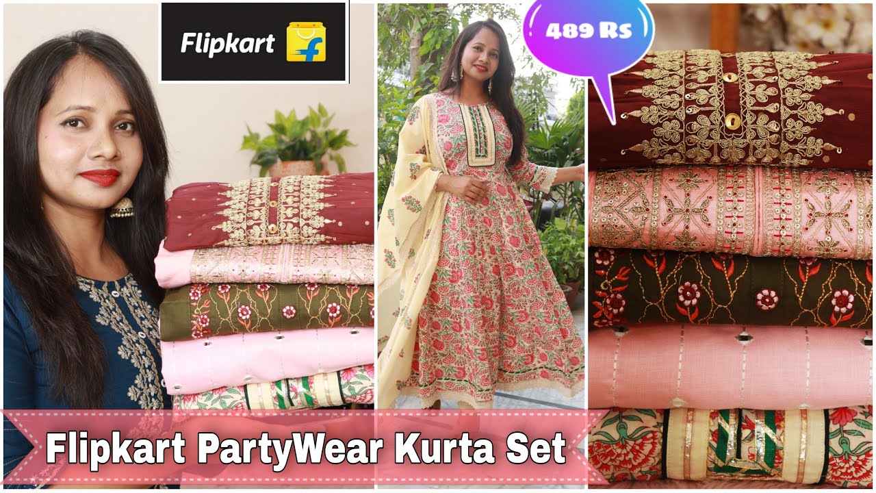 flipkart party wear kurti