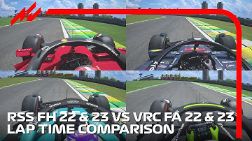 RSS FH 2022 vs VRC FA 2022 vs VRC FA 2023 vs RSS FH 2023 Lap Time Comparison | #assettocorsa