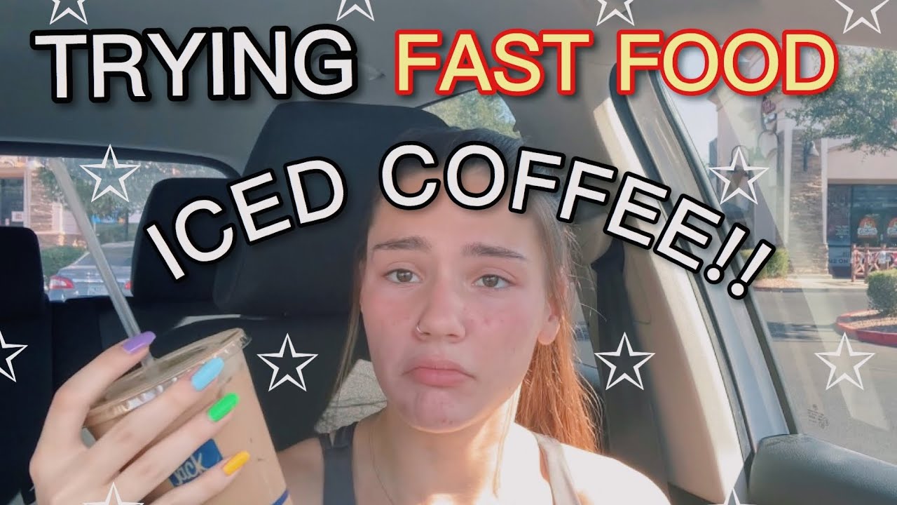 trying FAST FOOD iced coffee!! | drive with me vlog